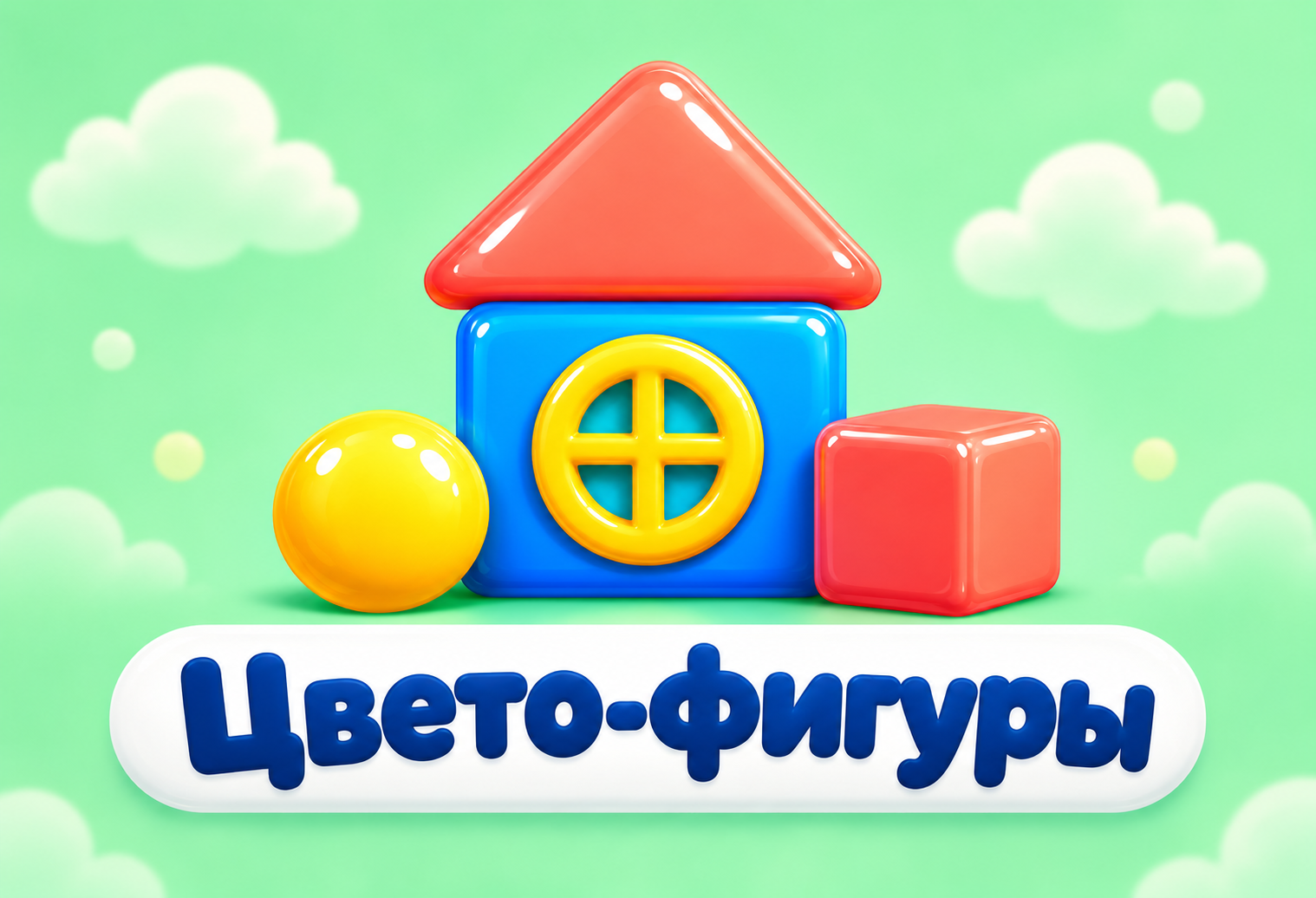 Игрушечные цветные фигуры