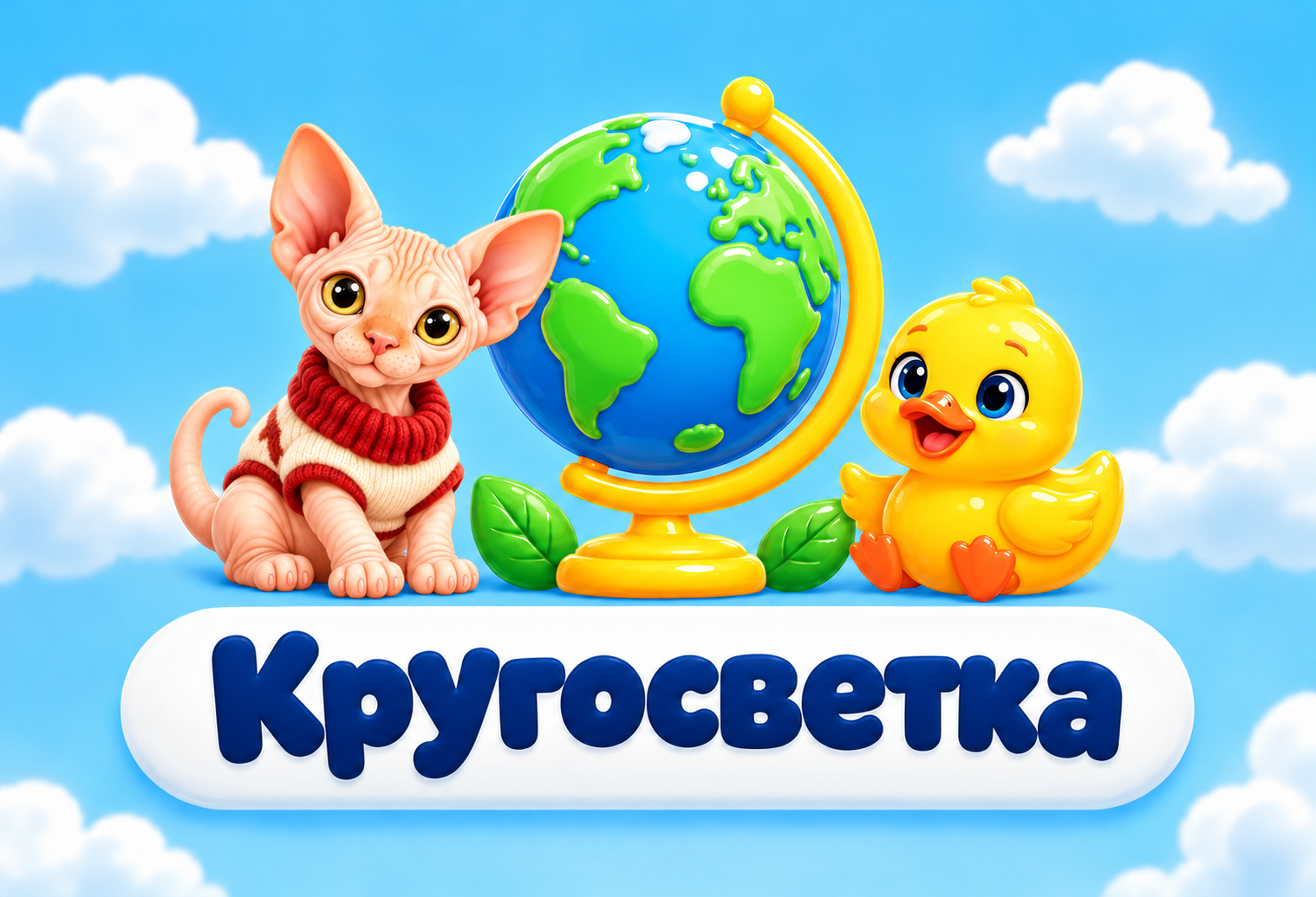Кругосветка — кот Филя и утёнок изучают мир